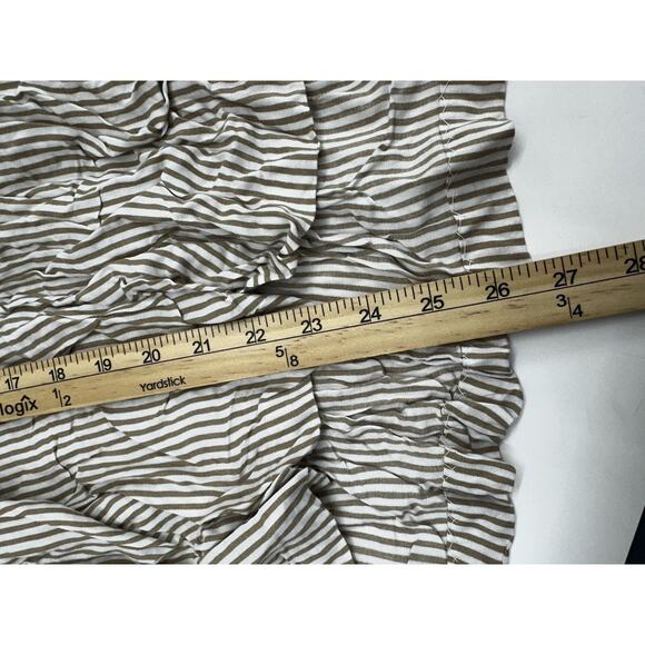 Maggie Lawrence Collection Womens Skirt Size 18-20 Tan White Stripe - Picture 8 of 9